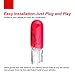 cciyu T5 17 86 206 Halogen Light Bulb Instrument Cluster Gauge Dash Lamp,20 Pack (red)