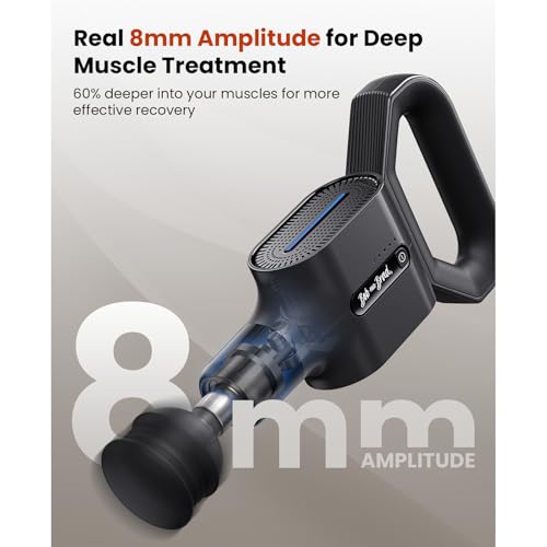 Image of BOB AND BRAD Massage Gun with Massage Strap for Hard to Reach - Dual-Mode Percussion & Compression Massager for Muscle Recovery, Pain Relief in Back & Shoulders, FSA-HSA Eligible, Pain Relief Gift