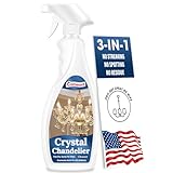 Chandelier Cleaner Drip Dry Spray No Wipe, Spray Away Dust Remover, Crystal,Figurine,Fine Collectible and Glass Cleaner, Drip and Dry Recipe for Bright, Clean Finish on Crystal and Glass16.91Fl Oz
