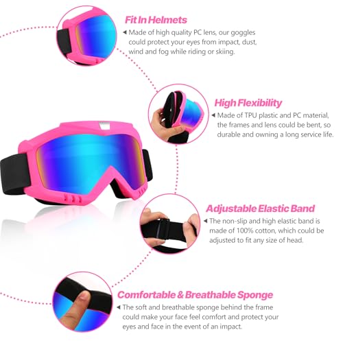 Image of Dirt Bike Goggles 2 Pack - Motorcycle, ATV, Riding, Ski, Windproof Racing Glasses