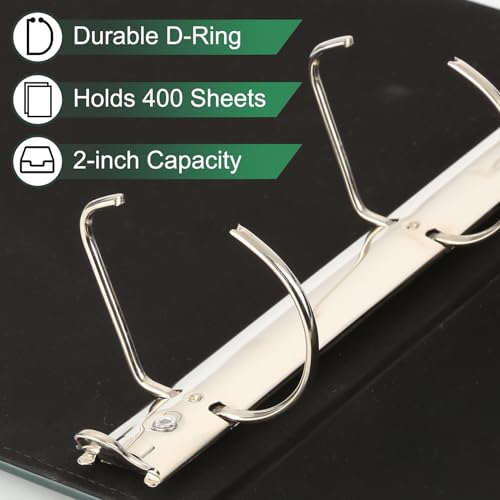 Letvpvow CLASSICAL BINDER Vintage 3 Ring Binder, 2 Inch Capacity D Ring Leather Binder, Classical Collection Executive Presentation View Binder With Pocket, Professional Binder Organizer Planner thumb #2