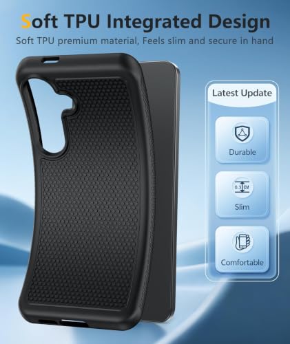 Image of FNTCASE for Samsung Galaxy S26-FE Case: Non Slip TPU Military Grade Black