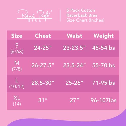 5 Pack Cotton Girls Training Bras - Racerback Crop Cami Training Bras for Girls3