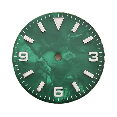 1個 29mm ダイヤル NH35 グリーン 発光時計ダイヤル パールオイスターダイヤル NH35 NH36 自動巻き時計ダイヤルに適合(Green)