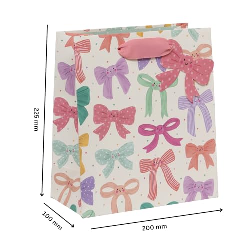 Glick Geschenktüte Medium Bow Babes 225x200x100mm Luxus Recycelbare Tasche für Geburtstage & Feiern