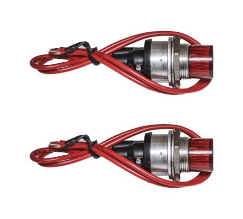 Mytee Products (2 Pack) PTO Air Shift Dash Indicator Light for Semi Trucks | Red Lens 12V Dash Mounted Direct Fit | Replaces 378978 75-P-13 32M12001 SGR378978 MLI-750 34072 034072