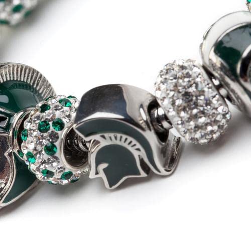 Michigan State Charm | Michigan State Spartan Charm | Officially Licensed Michigan State University Jewelry | Michigan State Gifts | Msu Charms | Stainless Steel #TOP4