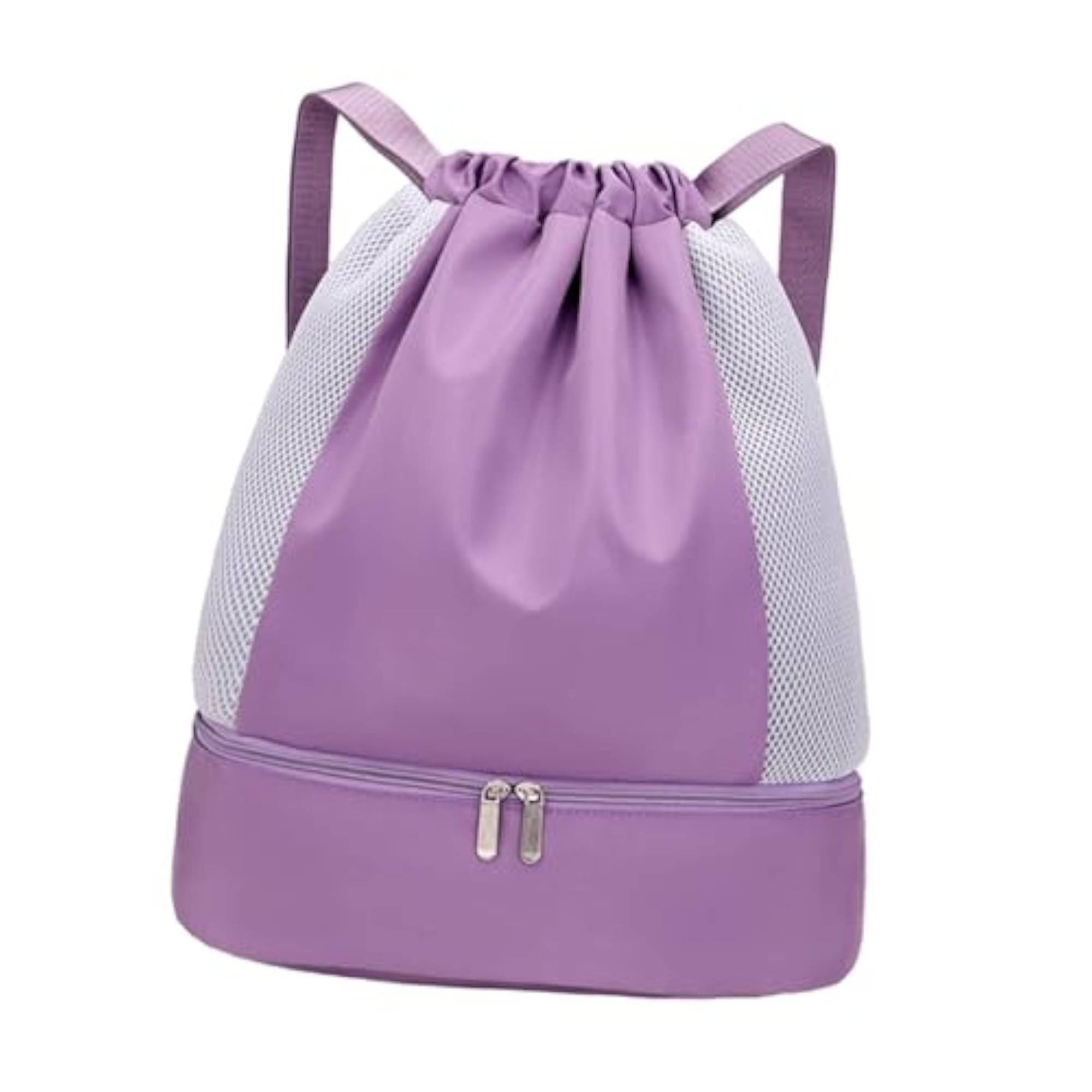 Waterproof Drawstring Gym Bag for Sports, Purple