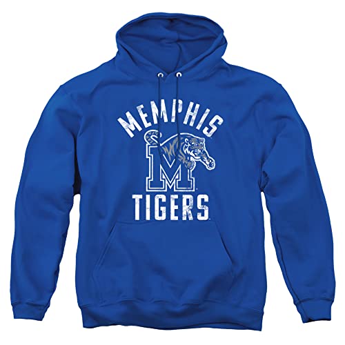 LOGOVISION University of Memphis Official Memphis Tigers Logo Unisex Adult Pull-Over Hoodie,Royal Blue, X-Large