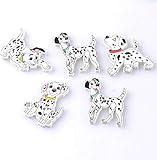 AKOAK Color Dog Shape 2-Hole Wood Print Sewing Button, Garment Decoration Button, for Sewing and Crafting, Pack of 50 (Mixed Colors)