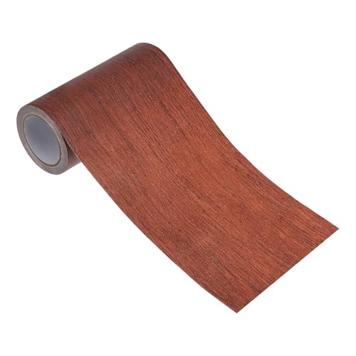 PATIKIL Wood Grain Repair Tape 4" x15ft, Self Adhesive Realistic Textured Repair Tape Patch for Floor Door Table Cabinets Desk,Light Wine Mahogany