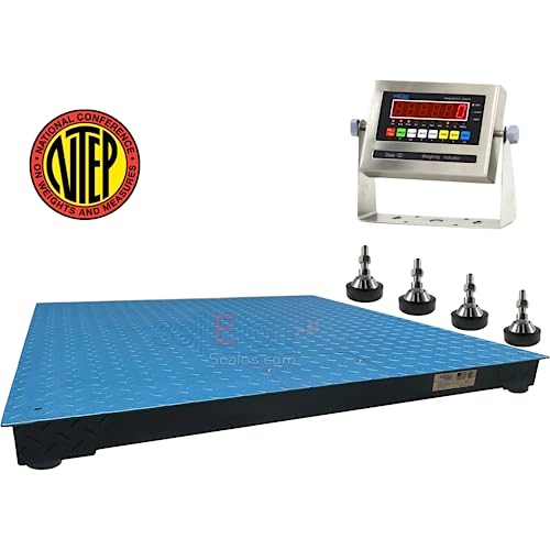 Báscula industrial SellEton SL-800-4x4-5-SS-LED 48"x48" 5000 lb miniatura 3