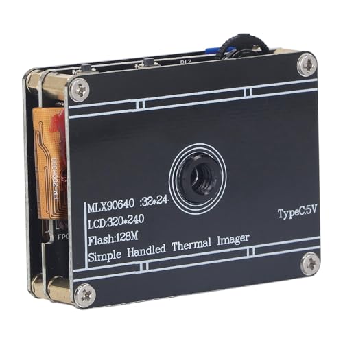 Termocamera Compatta, Risoluzione IR 240 X 320 Termocamera Portatile a Infrarossi Portatile con Schermo 2 Pollici, 8Hz, ‑ 40 ℃~300 ℃, Ricaricabile Tramite USB