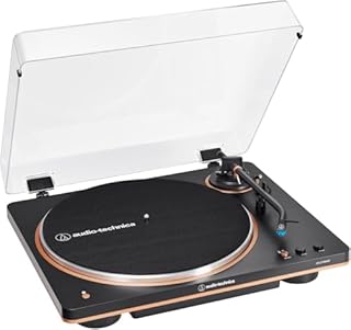 Audio-Technica AT-LP70XBT Giradischi wireless completamente automatico con trasmissione a cinghia (Black/Bronze)
