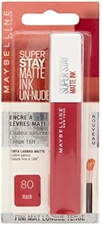 Maybelline New-York - Matowa Szminka w płynie - Długotrwała - Superstay Matte Ink - Odcień : Ruler (80), 5 ml