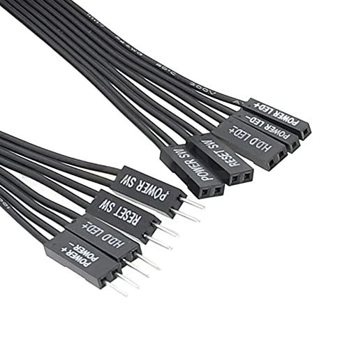 iHaospace Cable de extensión para placa base Power SW, Power LED, HDD LED, restablecimiento SW