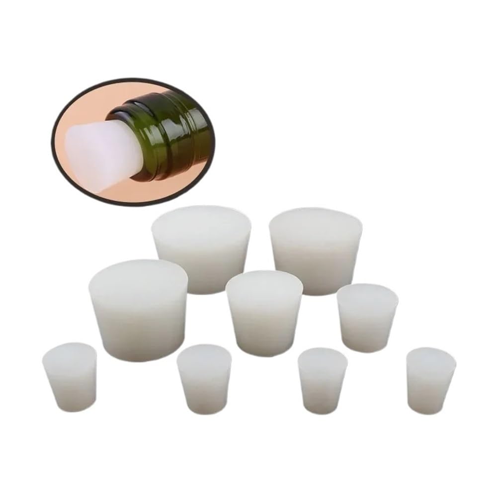 1 Stück 1,8–233 mm massiver Silikonstopfen, konische Gummistopfen, Temperaturversiegelung für die galvanische Oxidationsabschirmung, Pulverbeschichtungsabdeckung, 1 Stück(OD 3.4mm)