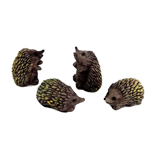 Melody Jane Dolls Houses House Miniature Garden Accessory Animal Set of 4 Hedgehogs