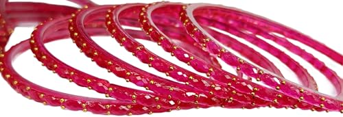 Image of JPS Plain and Glossy Finished Raindrop Glass Bangles Set for Women & Girls | Traditional Ethnic Chudi for Wedding, Party & Regular- Set of 12 Pcs of One Colour | Wedding Special