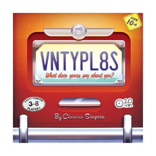 25th Century Games VNTYPL8S aka Vanity Plates Ages 10+ | 2-8 Players | Create Your Own License Plates | Creative Guessing & Deduction Game for Friends, Families & Game Night Fun