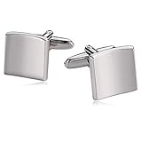 ♥Material:Buena calidad, acero inoxidable,hipoalergénico; con alta dureza, superficie lisa y brillante. Tamaño:2*2CM,Peso:20GR Gran accesorio para el atuendo de camisa, perfecto para la camisa, el traje o el esmoquin en la boda y la fiesta.