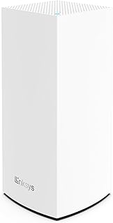 Linksys Velop MX4200 Tri-Band Whole Home Mesh WiFi 6 System (AX4200) WiFi Router, Extender & Booster up to 3000 sq ft, 3.5x Faster Speed for 40+ Devices, MU-MIMO & Parental Controls - 1 Pack, White