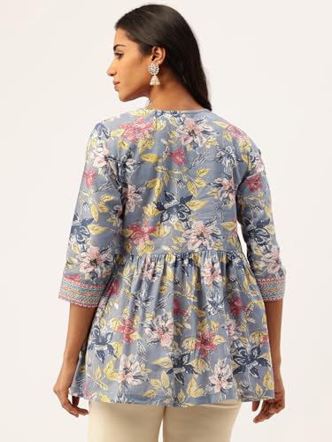 Image of Princess Cut Top for Women - 3 /4 Sleeves with Front Drawstrings (S-XXL)