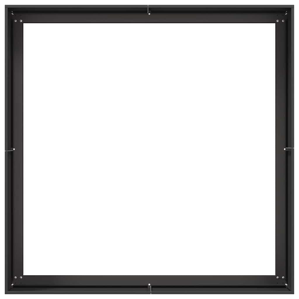 Hochbeet 100x100x40 cm Schwarz aus Kaltgewalztem Stahl, Modernes Design mit Offenem Boden für Garten Balkon und Terrasse, Großes Pflanzkübel für Gemüse und Kräuter