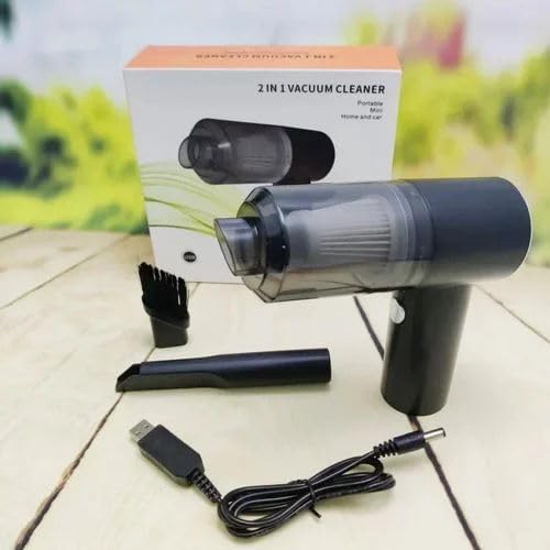 Portable Handheld Vacuum Cleaner, USB Rechargeable, 2-in-1 Design, Black-picture-19