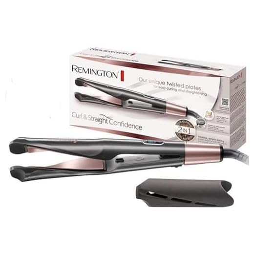 Remington 2i1 plattång och locktång, vridna stylingplattor för att platta och locka, 150-230°C, kall tipp, 30 sek uppvärmningstid, Curl&Straight Confidence S6606B Exklusiv för Amazon