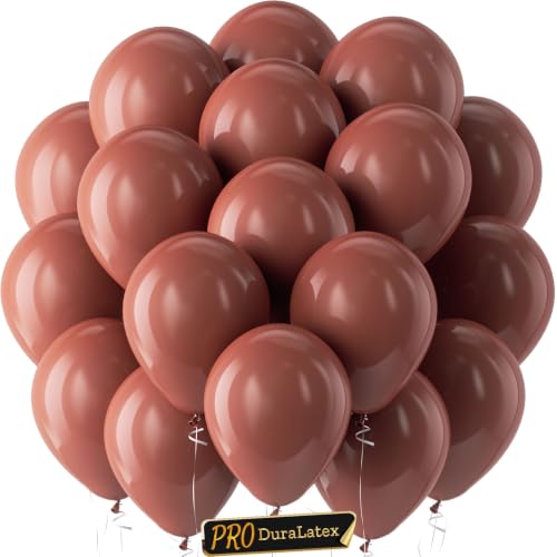 Image of Bezente Pro Duralatex Dark Brown Extra-Thick Balloons 120 Pack 10 inch
