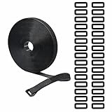 2cm x 10m Klettband mit 30 Schnalle, Klettkabelbinder Freie Schnittlänge...