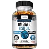 Kaya Naturals Omega 3 Supplement - Nature Made Omega 3 Fish Oil - 100% Pure Sea-Harvested Pelagic Fish Oil with No Fishy Aftertaste - 30 Count Softgels