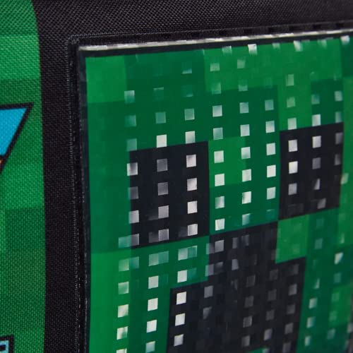 Fiambrera Minecraft aislada y suave bolsa porta alimentos escolar verde 6