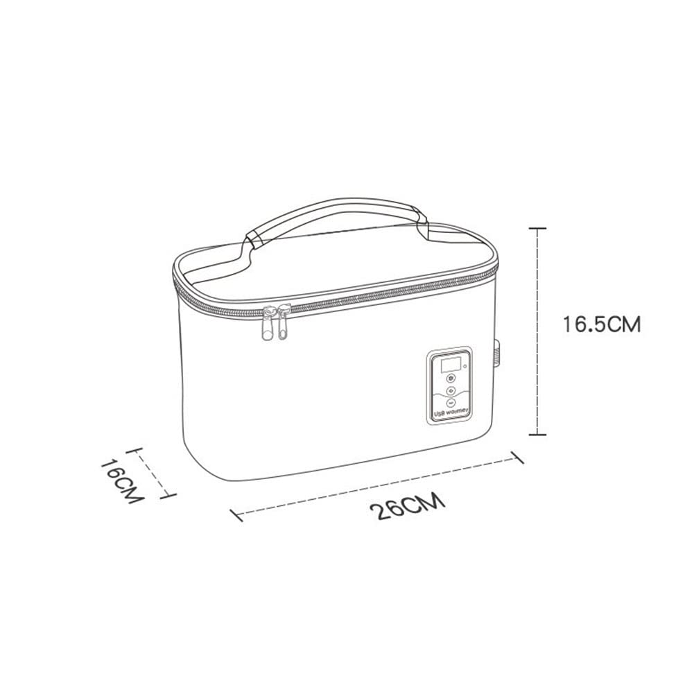 Calentador De Biberones Para Coche, Bolsa De Aislamiento Térmico Portátil Cuidado Infantil Inteligente Temperatura Ajustable Calentador De Senos Portátil De 6,8L Para Biberón Caja De Almuerzo Pizza