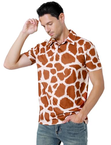 Camiseta polo divertida para hombre con estampado de animales, ideal para golf y ocasiones casuales miniatura 4