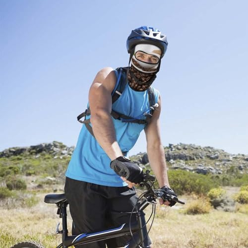 Máscara facial de balaclava para hombre y mujer, protección solar, transpirable, cubre todo el rostro y cuello, ideal para senderismo, ciclismo, running y conducción miniatura 4