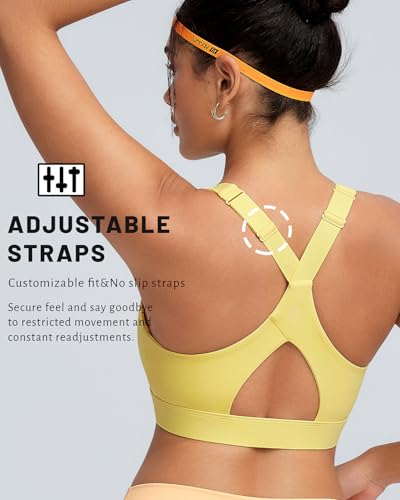 Image of RUNNING GIRL Sports Bra for Women High Support, Molded Cup High Impact Sports Bras with Sewn in Pads Workout Running Bra