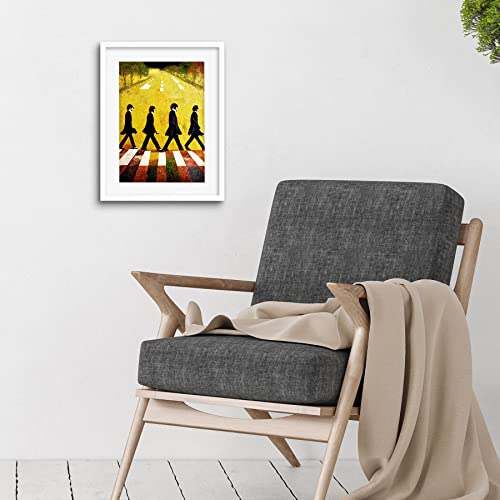 Doppelganger33 LTD Abbey Road Abstract Stylised Beatles Boho Landscape Red and Ochre Artwork Framed Wall Art Print 9X7… - Les Beatles, Paul McCartney, John Lennon, RIngo Starr, George Harrison Doppelganger33 LTD Abbey Road Abstract Stylised Beatles Boho Landscape Red and Ochre Artwork Framed Wall Art Print 9X7… – Image 3