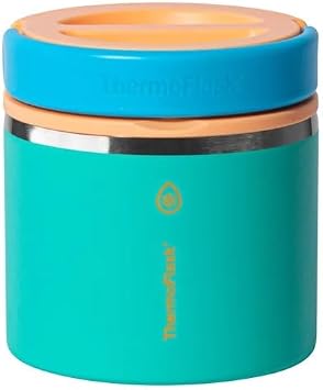ThermoFlask 20 oz Insulated Food Jar, 2-Pack, Pink and Blue, Hot 12 Hours Cold 24 Hours (Blue and Green)