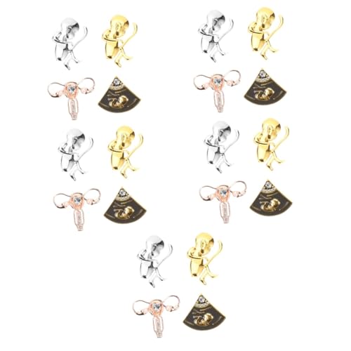 VALICLUD 5 Series Broche De Órgano Humano Multiusos Sombrero Hat Bayetas Broches Broche De Bufanda Alfiler Pasador De Chal Broche De Solapa Broche Para La Ropa Aleación De Zinc 4 Piezas X 5