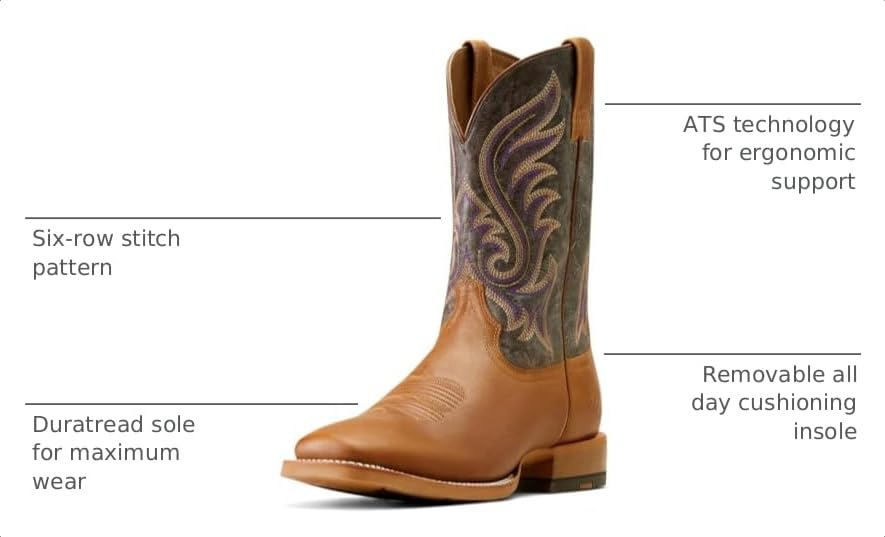 Image of Ariat Men's Cattle Call Wide Square Toe Cowboy Boot