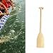 kowaku Boat Paddle Wood Outdoor Pool Lightweight 90cm Sturdy Nautical Decoration Decoration Canoe Oar Hand Crafted T Handle Boat Oar, Beige