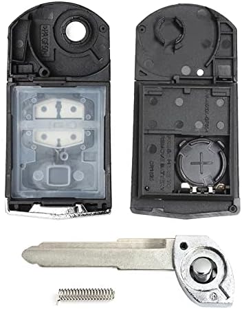 Keyecu Replace Flip Shell Remote Key Case Fob 3 Button For Mazda 3 5 6 RX8 CX5 CX7 CX9,(Empty Shells)
