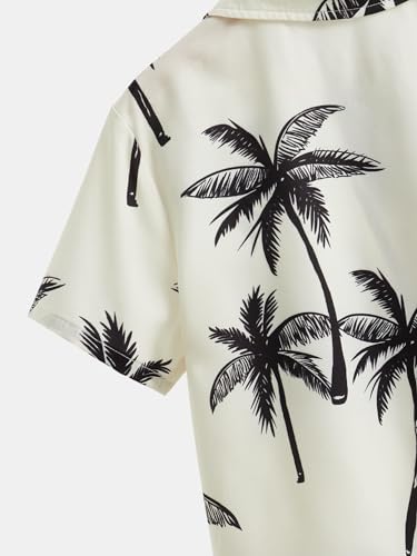 Image of Verdusa Boy's 2 Piece Outfits Summer Hawaiian Vacation Beach Button Down Shirt and Shorts Going Out Sets
