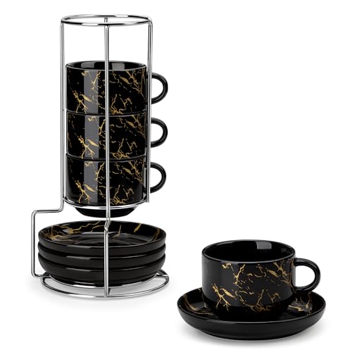 Juego de 4 tazas de espresso de porcelana por $19.99, antes $45.99