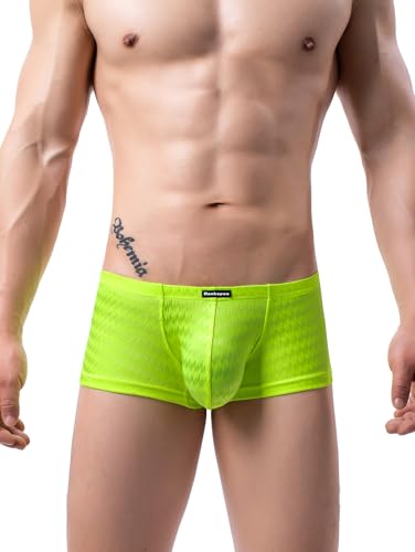 Men's Big Pouch Boxer Briefs Shinning Shorts Underwear Soft Comfortable Underwear Trunks4