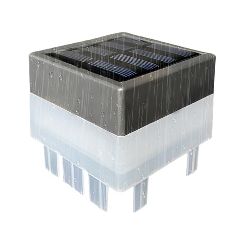 Luz de cubierta de poste al aire libre, iluminación de dos colores sin cableado, lámpara exterior, luz solar, para , entrada, jardín, balcón, terraza, piscina, paisaje, puerta, carretera