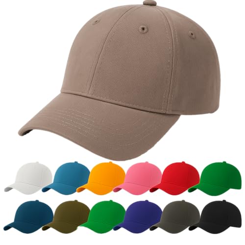 4sold Gorra Hombre 100% Algodón – Ajustable, Ligera, Transpirable Verano, Deporte y Uso Diario – Estilo Clásico sin Logo, Cómoda y Adecuada para Exterior