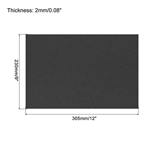 Image of uxcell EVA Foam Sheets Black 12 Inch x 9 Inch 2mm Thickness for Crafts DIY Pack of 30